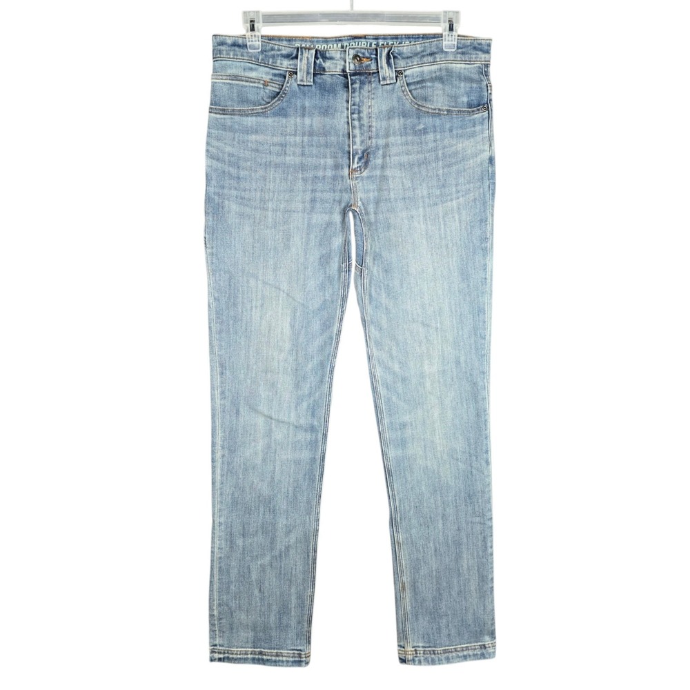 Duluth Trading Jeans Mens 34x34 Ballroom Double Flex Slim Fit Stretch Denim Blue